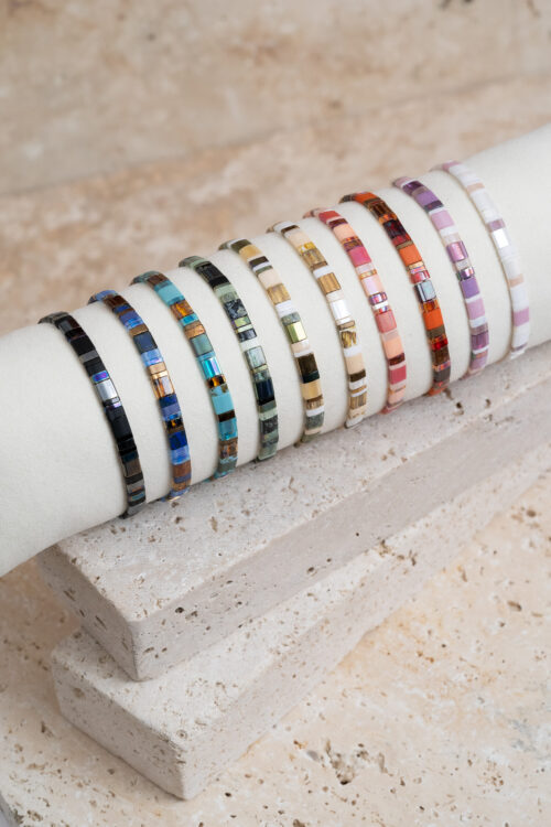 Bracelets perles plates