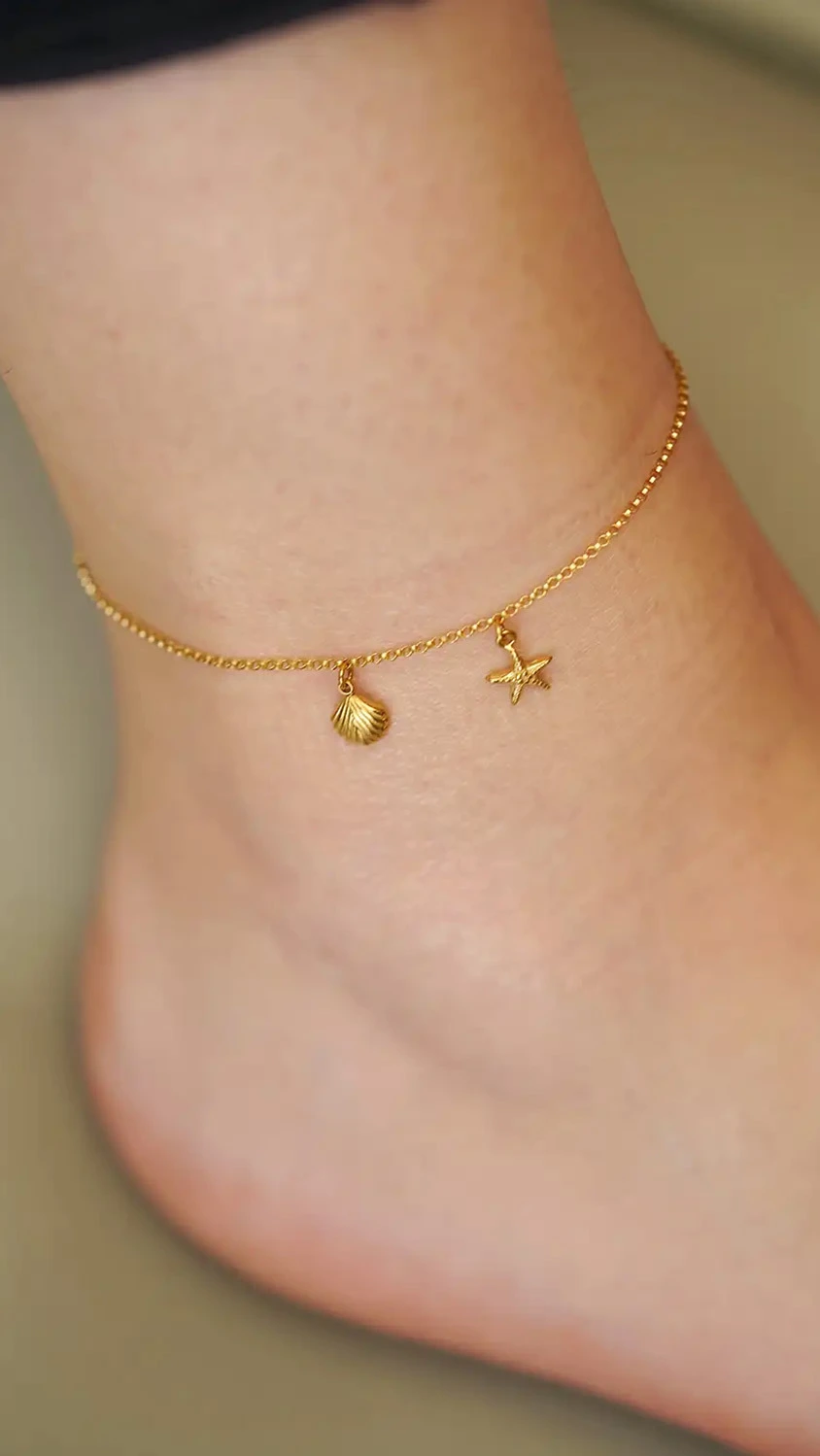 chaine de cheville bijoux permanents or laminé 14k