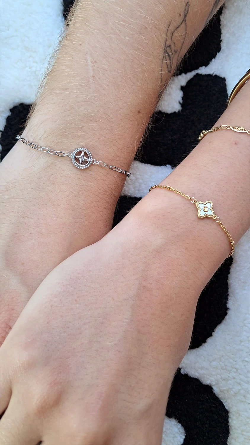 duo de bracelets permanents couple