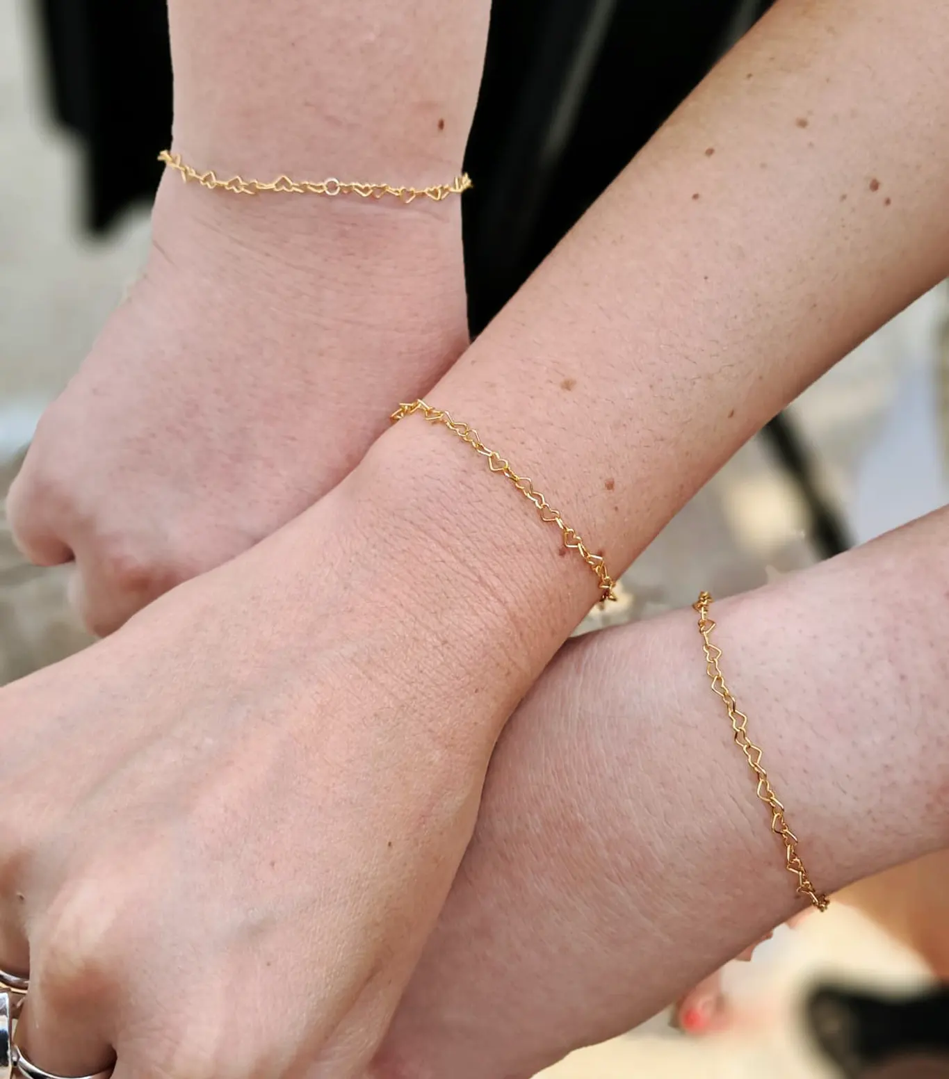 trio de bracelets permanents entre amies